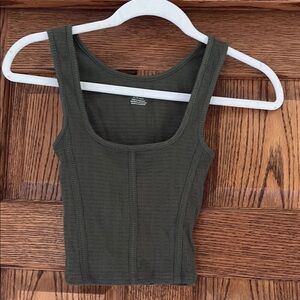American Eagle Olive Green Women's Tank Top